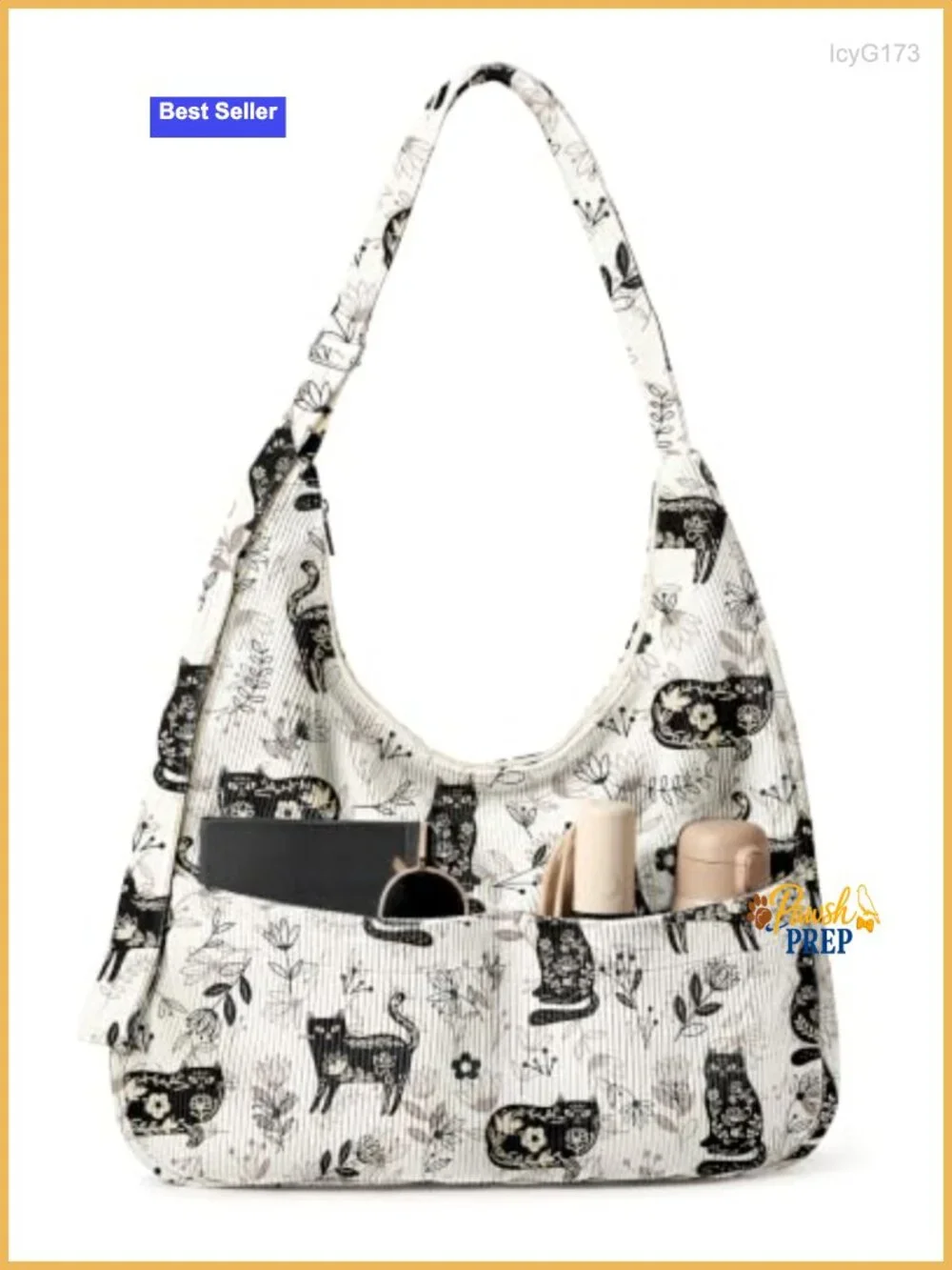 Large Corduroy Hobo Bag Women Slouchy Shoulder Crossbody Tote Zipper Pockets
